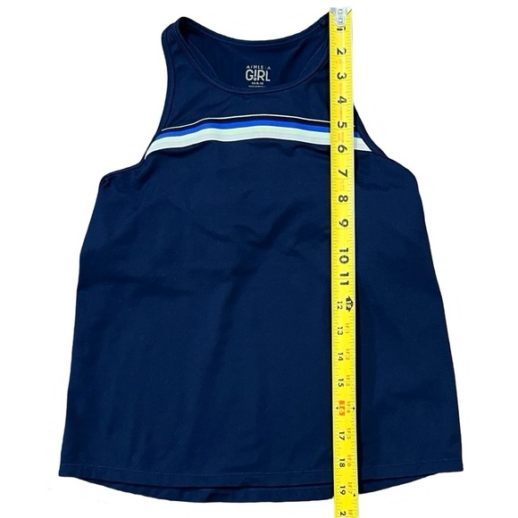 💙💛 Athleta Girl Tank | Navy Blue, with Ruffles | Medium | Size 8-10 - Picture 7 of 8